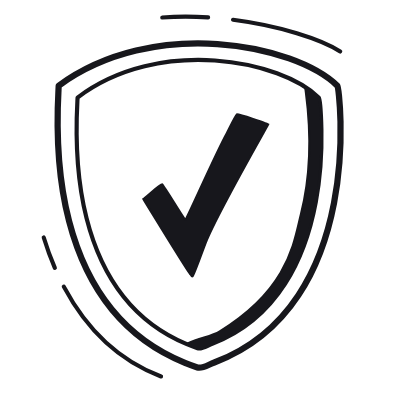Shield Check, Animated Icon, Black