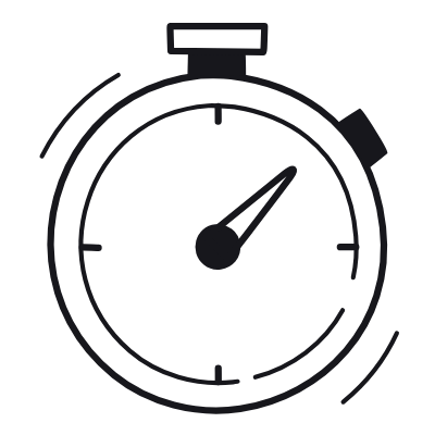 Timer, Animated Icon, Black