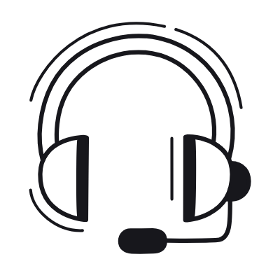 Headset Microphone, Animated Icon, Black