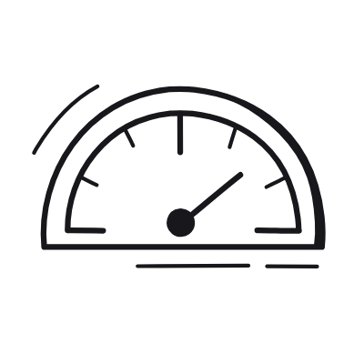 Dashboard Gauge, Animated Icon, Black