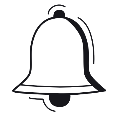 Bell, Animated Icon, Black