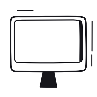 Desktop, Animated Icon, Black