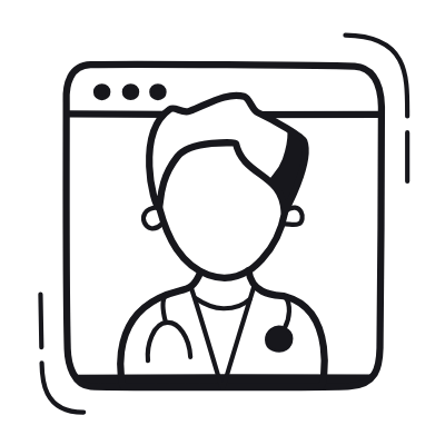 Online Consultation, Animated Icon, Black