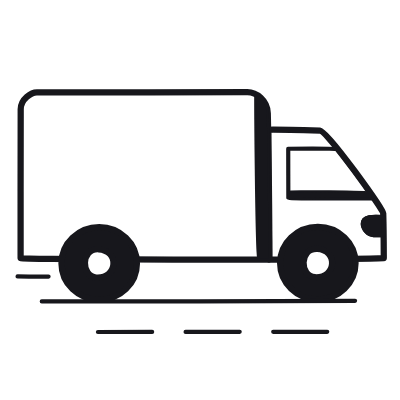 Truck, Animated Icon, Black