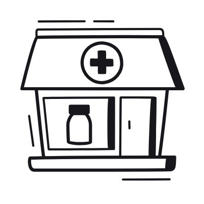 Pharmacy, Animated Icon, Black