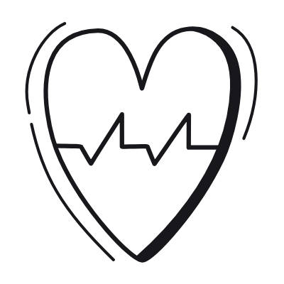 Heartbeat, Animated Icon, Black