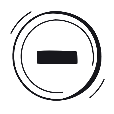 Minus Circle, Animated Icon, Black