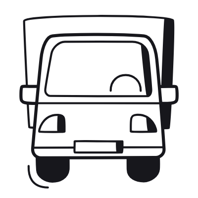 Truck, Animated Icon, Black
