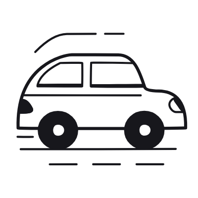 Car, Animated Icon, Black