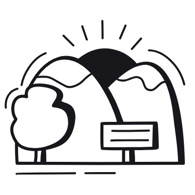 National Park, Animated Icon, Black