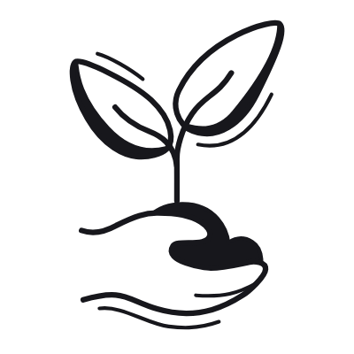 Tree Planting, Animated Icon, Black