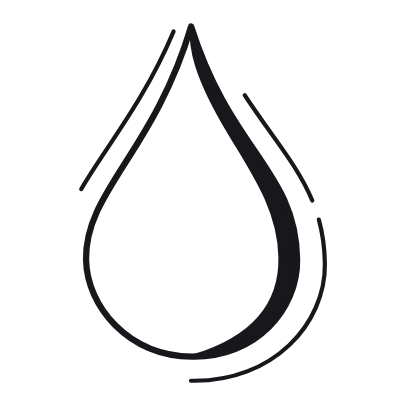 Water Drop, Animated Icon, Black