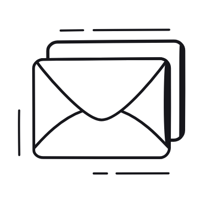 Envelopes, Animated Icon, Black