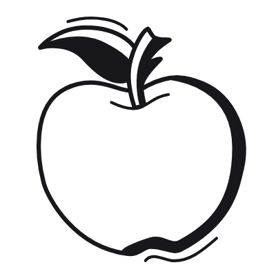 Apple, Animated Icon, Black