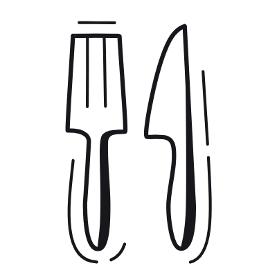 Cutlery, Animated Icon, Black
