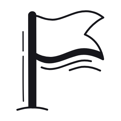 Flag, Animated Icon, Black