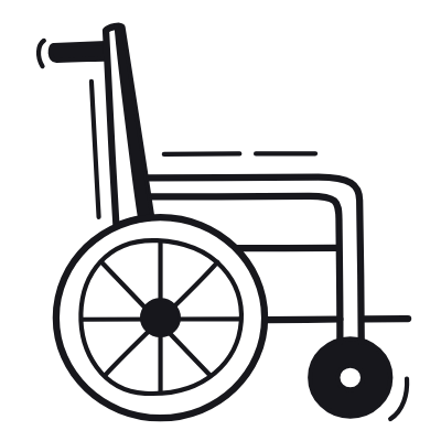 Wheelchair, Animated Icon, Black