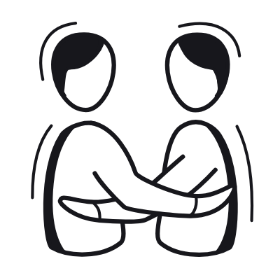 Hugging, Animated Icon, Black