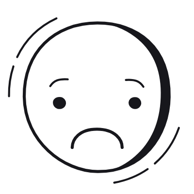 Sad, Animated Icon, Black