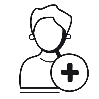 Man Plus, Animated Icon, Black