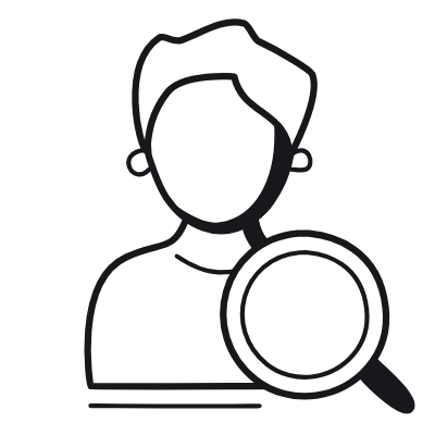 Man Search, Animated Icon, Black