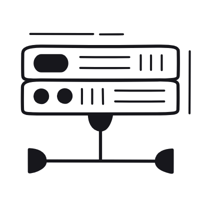 Server, Animated Icon, Black