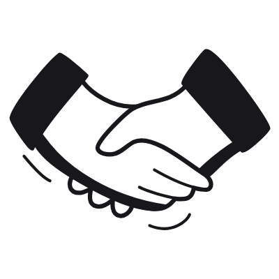 Handshake, Animated Icon, Black