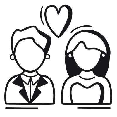 Marriage, Animated Icon, Black