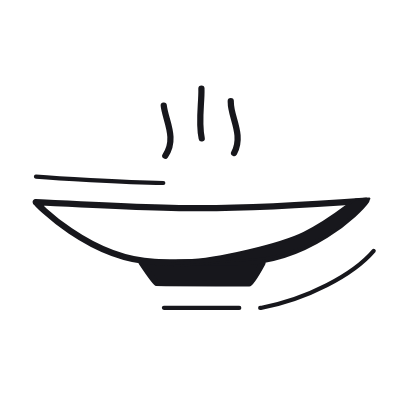 Plate Steam, Animated Icon, Black
