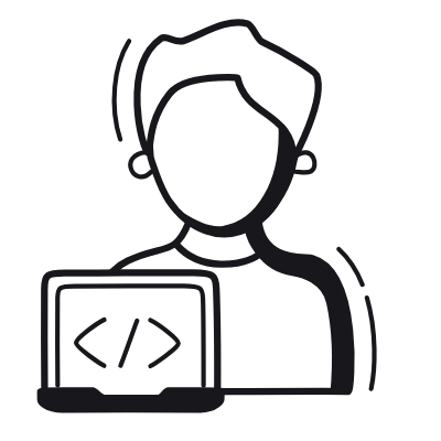 IT Developer, Animated Icon, Black
