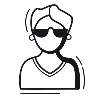 Handsome, Animated Icon, Black