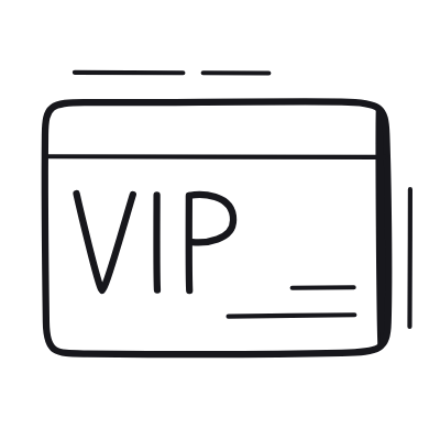 VIP Card, Animated Icon, Black