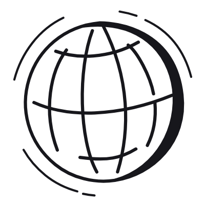 Globe, Animated Icon, Black