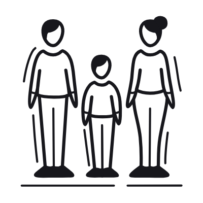 Family, Animated Icon, Black