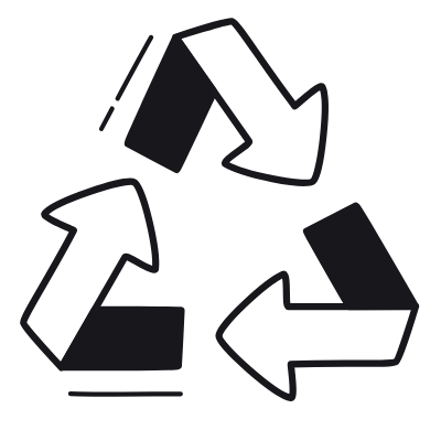Recycling, Animated Icon, Black
