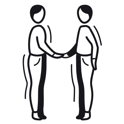 People Handshake, Animated Icon, Black