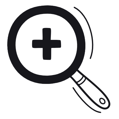 Magnifier Plus, Animated Icon, Black