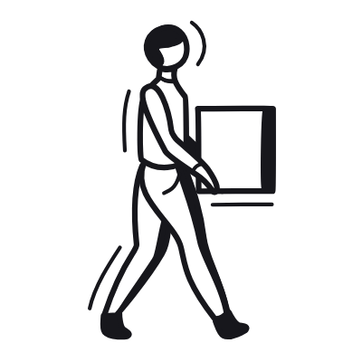 Person Delivery, Animated Icon, Black