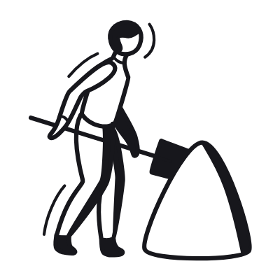 Dig, Animated Icon, Black
