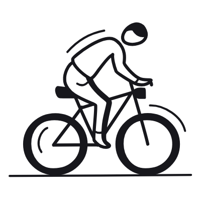 Cycling, Animated Icon, Black