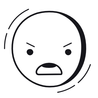 Angry, Animated Icon, Black