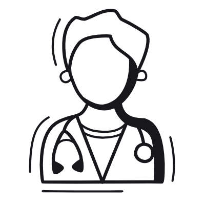 Man Doctor, Animated Icon, Black