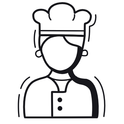 Man Cook, Animated Icon, Black