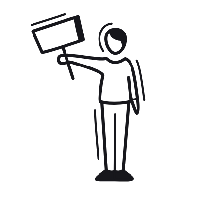 Protest, Animated Icon, Black