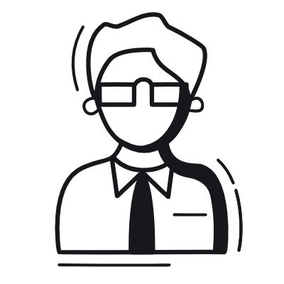 Man Intern, Animated Icon, Black