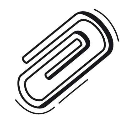 Paperclip, Animated Icon, Black