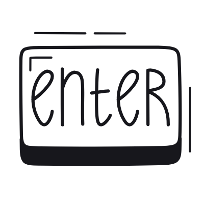 Enter Key, Animated Icon, Black