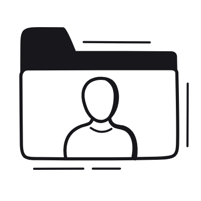 Folder User, Animated Icon, Black