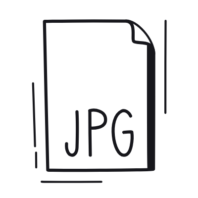 Document JPG, Animated Icon, Black