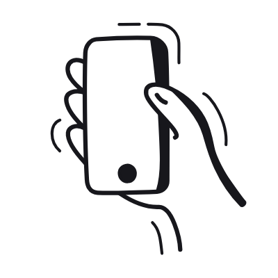 Hand Smartphone, Animated Icon, Black